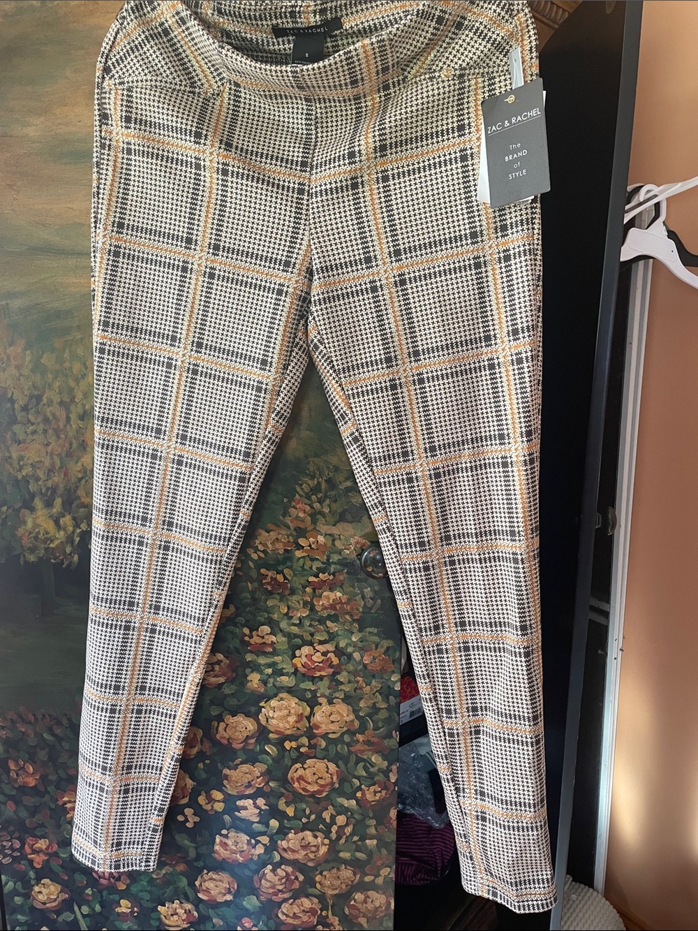 Zac & Rachel Beige and Black Plaid Men’s Dress Pants